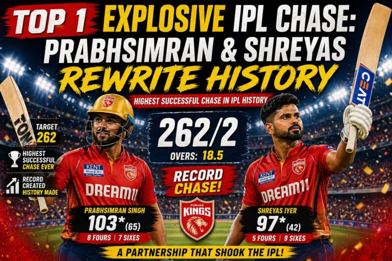 Top 1 Explosive IPL Chase: Prabhsimran & Shreyas Rewrite History
