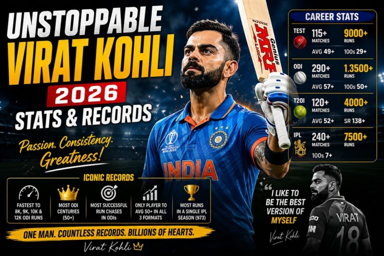 Unstoppable Virat Kohli 2026 Stats & Records