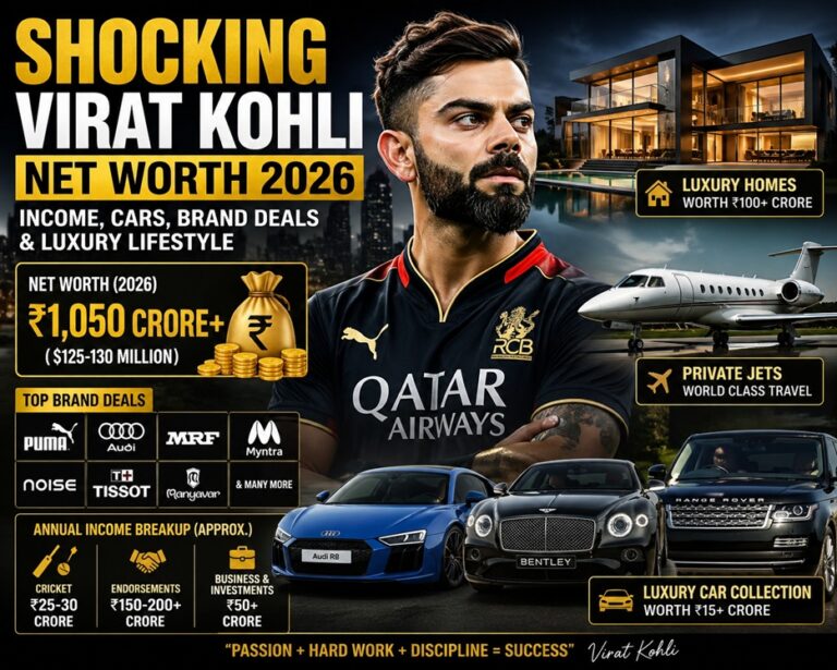 Shocking Virat Kohli Net Worth 2026