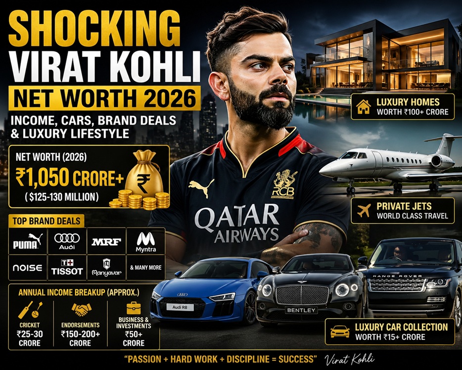 Shocking Virat Kohli Net Worth 2026