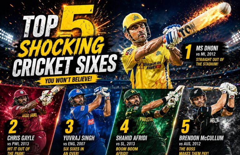 Top 5 Shocking Cricket Sixes