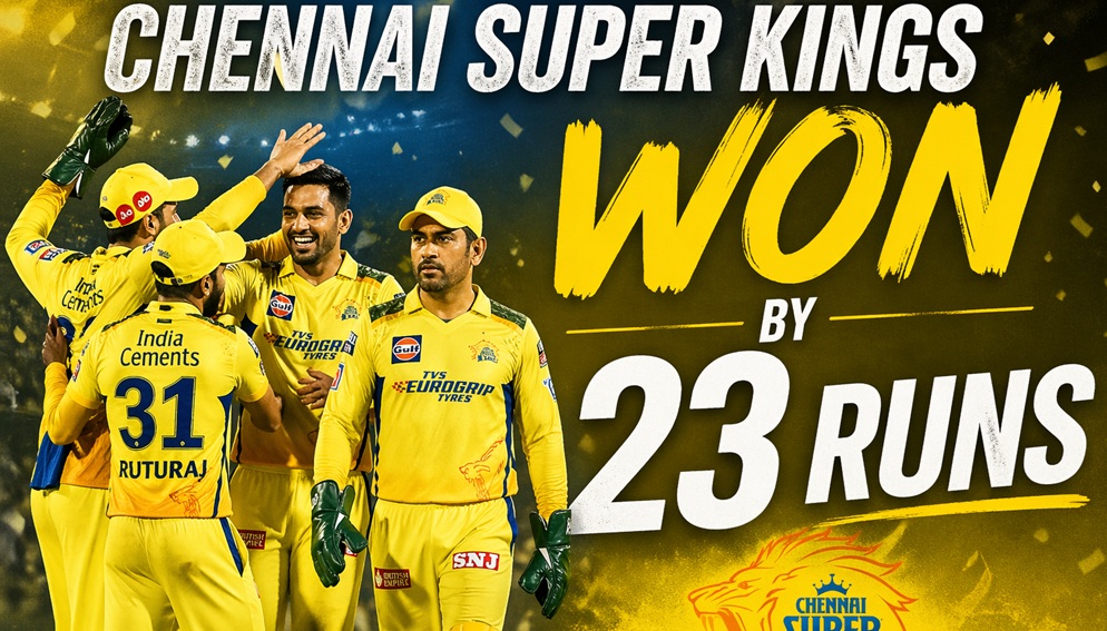 chennai super kings won by 23 runs