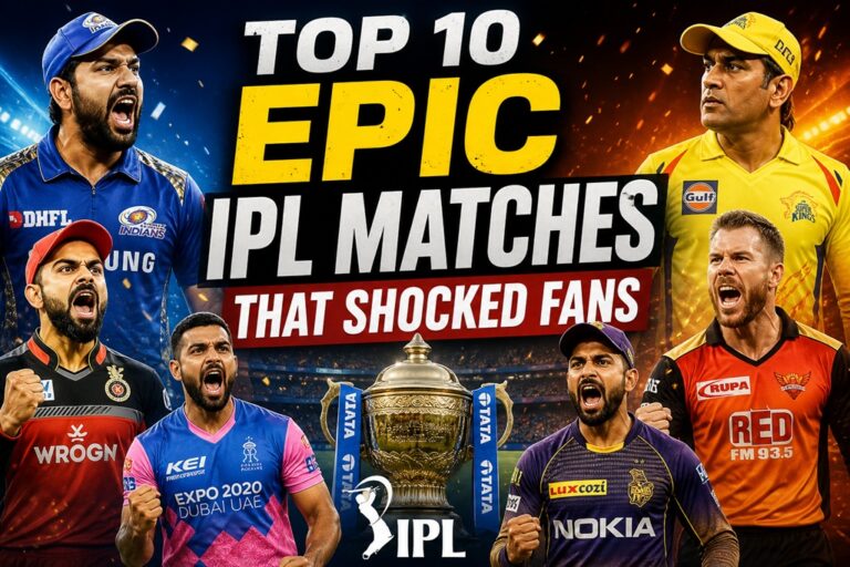 Top 10 Epic IPL Matches That Shocked Fans