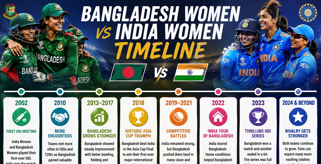 Bangladesh Women vs India Women Timeline
