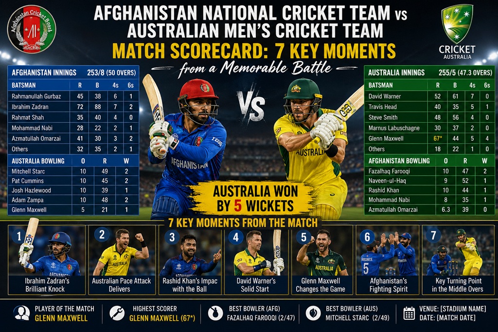 Afghanistan vs Australia Match Scorecard