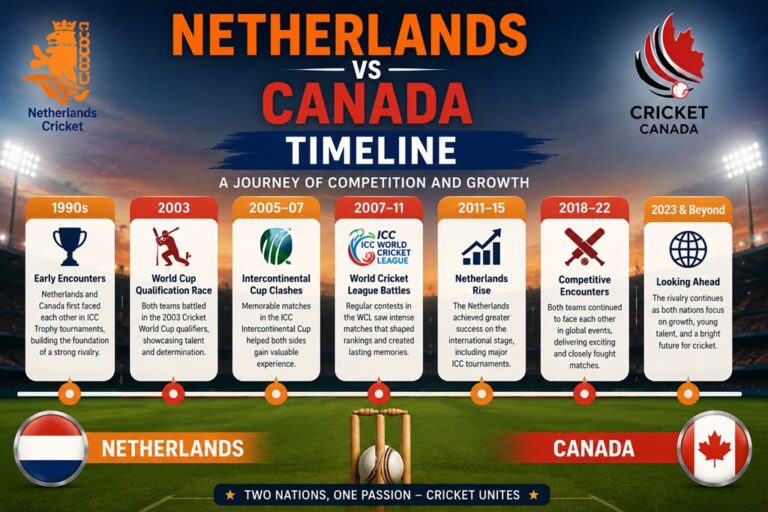 Netherlands vs Canada Timeline