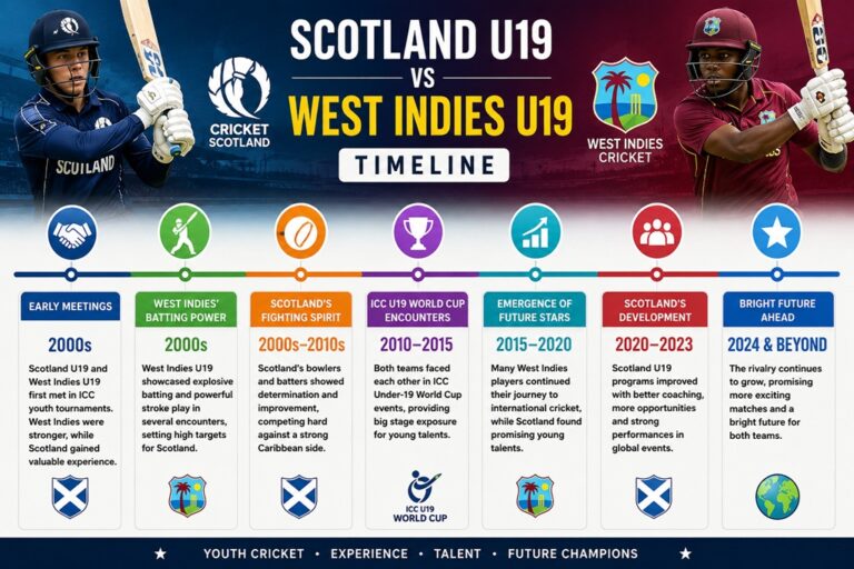 Scotland U19 vs West Indies U19 Timeline
