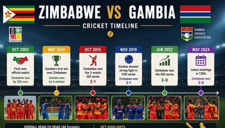 Zimbabwe vs Gambia Cricket Timeline