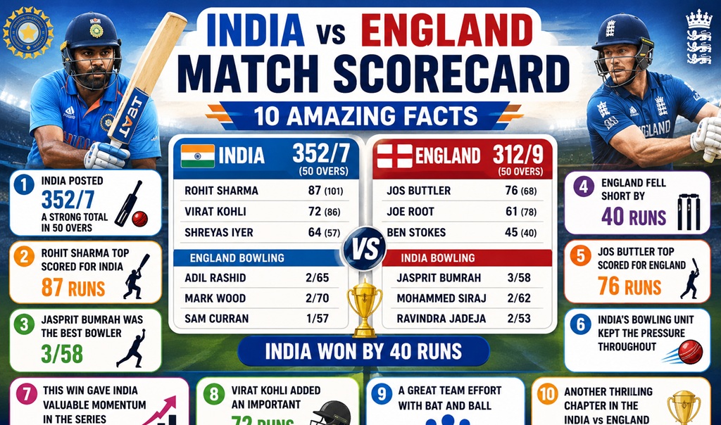 India vs England Match Scorecard