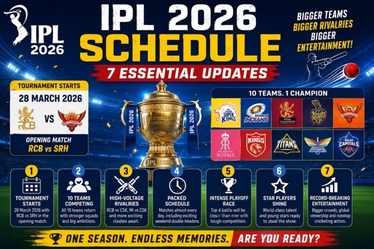 IPL 2026 Schedule: 7 Essential Updates