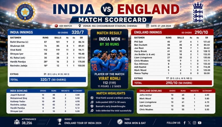 India vs England Cricket Match