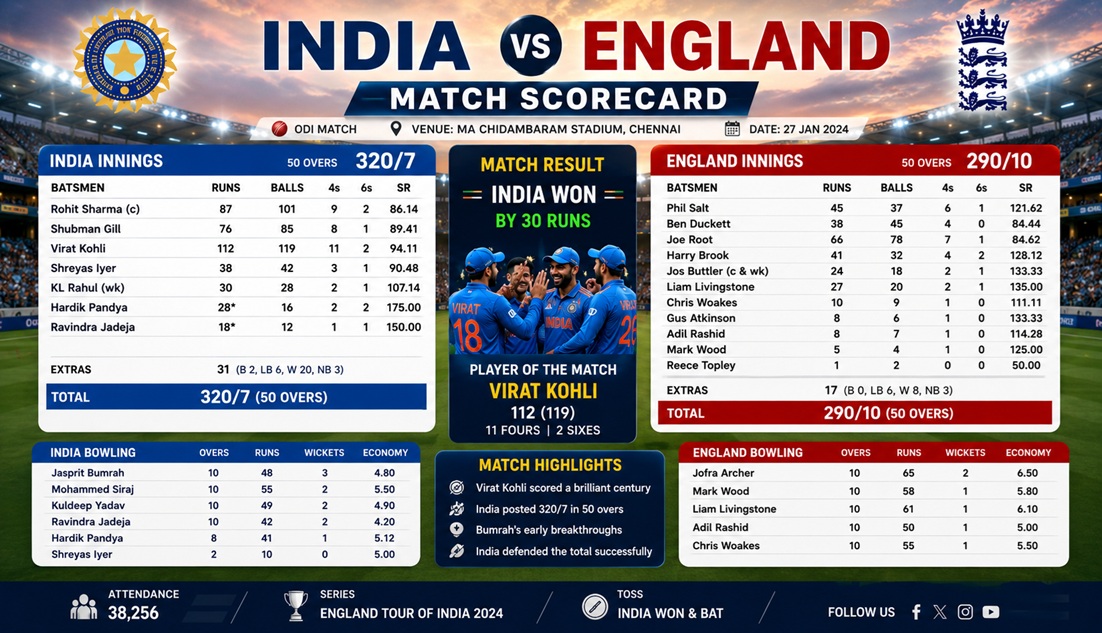 India vs England Cricket Match